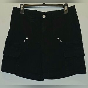 Refuge Women's Black Cargo Shorts